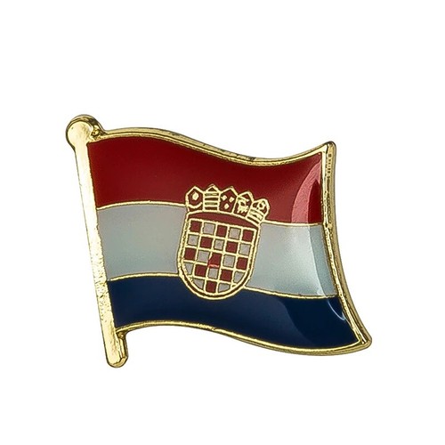 Croatia Croatian Hrvatska Flag Balkan Country Metal Enamel Lapel Pin Badge
