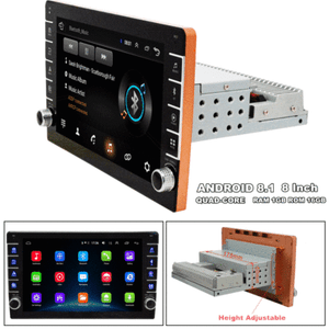 8/" Android 8.1 1Din 1080P Touch Screen Car Stereo Radio GPS Wifi w// Button Knob