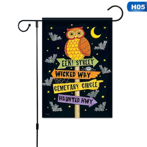 Halloween Pumpkin Owl Sunflower Garden Flags Double Sided  DecorLawnYard Flags