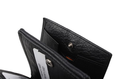 Roberto Valli Herren Leder Geldbörse Brieftasche schwarz Neu