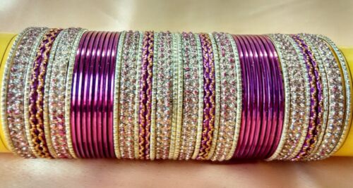 Indian Bollywood traditional Wedding 48pcs bangles Fashion Jewelry size 2.6 2.8