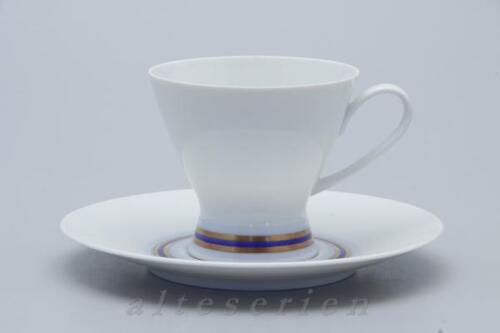 dunkelblauem Rand Kaffeetasse m.. Rosenthal Form 2000 Goldrand mit hellblauem