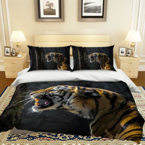 show original title Details about  / 3D Tiger foresth 108 Animal Bed Pillow Cases Quilt Duvet Cover Set Angelia