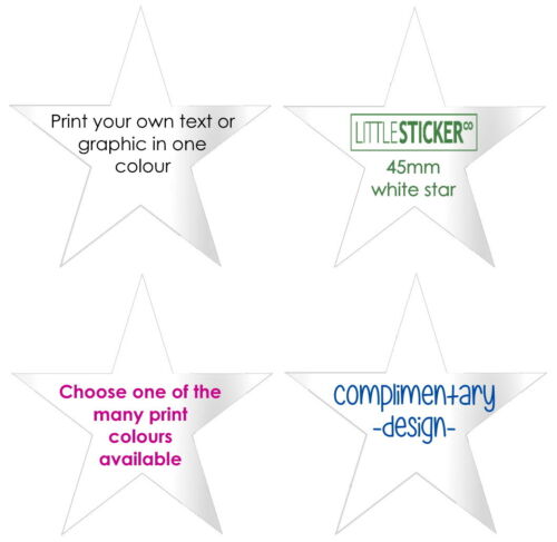 Large Star stickers x 50-200 Details about  / Personalised Address label stickers