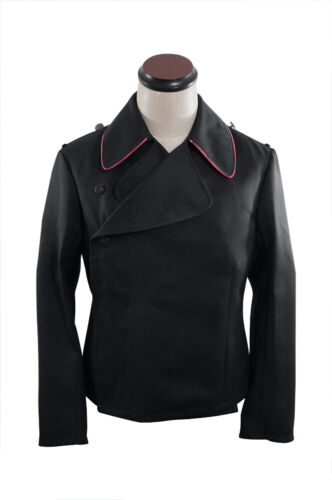 Details about   WW2 German Elite hot pink collar thread panzer black gabardine wrap jacket 