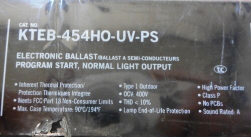 HIGH POWER FACTOR ELECTRONIC BALLAST KEYSTONE KTEB-454HO-UV-PS 120-277VAC 