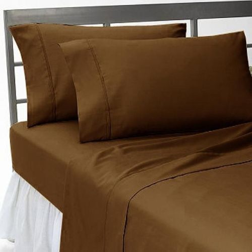 1000TC Egyptian Cotton Best 4PC Bed Sheet Set All Sizes /& Solid//Stripe Colors/"