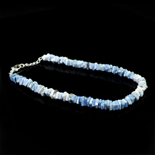 Wholesale Price 46.50 Cts Earth Mined Untreated Blue Lace Agate Beads Bracelet