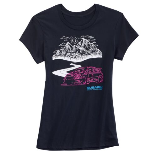 Ladies Subaru Rally Mountain Tee T Shirt Impreza Sti Official Genuine WRX NEW
