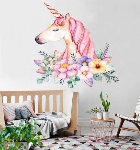 Details about   3D Garden Pink Unicorn 4 Wallpaper Mural Floor Wall Print Decal Wall Sticker UK 