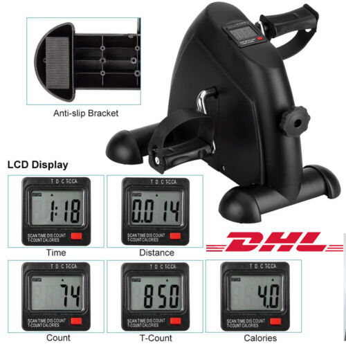 Himaly LCD Mini Pedaltrainer Büro Heimtrainer Fitness Bike Arm-und Beintrainer