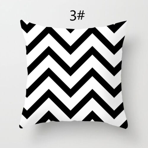 Black&White Geometric Throw Cover Pillow Cushion Square Case Decor Dazzling 18" 
