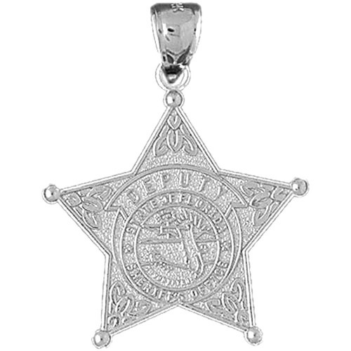 Pendentif-AZ4550-925 Argent 925 État De Floride SHERIFF/'S DEPT