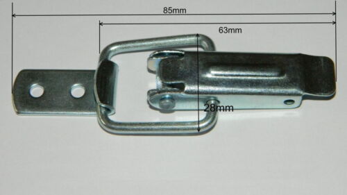 kleiner Spannverschluss Stahl verzinkt  63x28x3 Kistenverschluss  Kappenschloss 