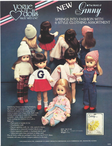 World of Ginny/" USA 1979 Matchbox original promo leaflet /"Vogue Dolls
