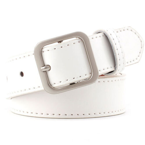 Simple Lady Women Men Wide Faux Leather Adjustable Waist Belt Vintage Waistband 