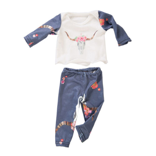 Lovely Top & Pants Pajamas Nightwear Suit Clothes for 18inch American Doll Cloth 