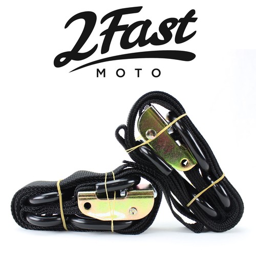 6ft Heavy Duty Ratchet Tie Down Strap 2pk 4000lb Motorcycle Harley Davidson