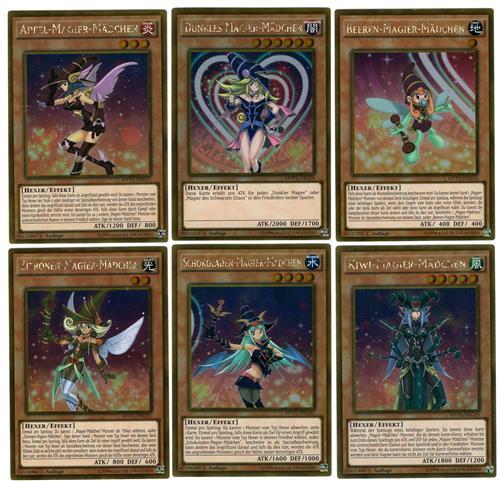 Dunkles Magier Mädchen Set 6 Verschiedene Deutsch Gold Rare MVP1 NM YuGiOh!
