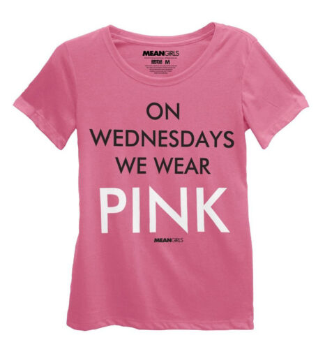 Mean Girls on Mercredis We Wear Pink Juniors T-Shirt