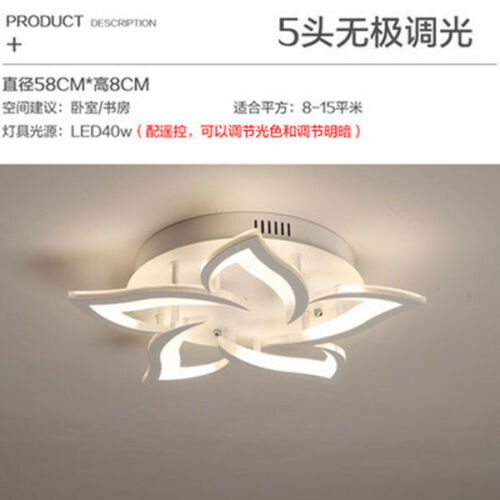 Modern Remote LED Acrylic Ceiling Light Pendant Lamp Living Room dining room