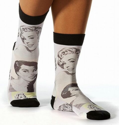 schwarz wigglesteps Socken Marilyn Monroe Audrey Hepburn grau 36-40