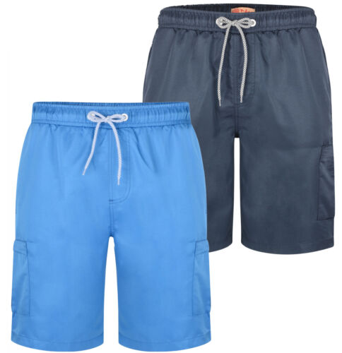 Para Hombre Kam gran llanura Pantalones cortos estilo cargo de Natación Playa Verano Mesh forrado 2-8XL