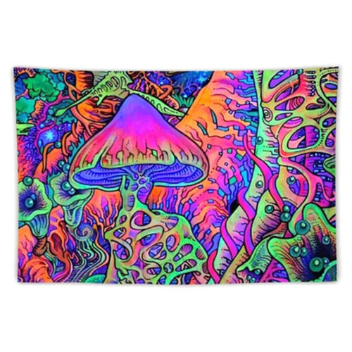 Hippie Psychedlic Tapestry Mushroom Wall Hanging Bedspread Blankets Home Decor 