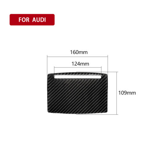 Carbon Fiber Gear Shift Box Water Cup Frame Trim Cover For Audi A6 A7 2012-2018 