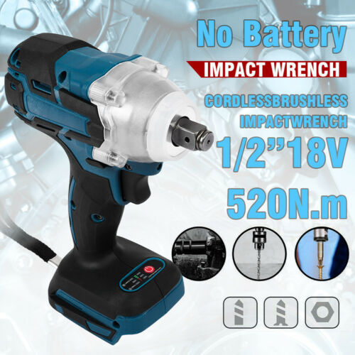 18V 1/2&#039;&#039; Cordless Brushless Impact Wrench Body Fit For Makita Battery DTW285Z