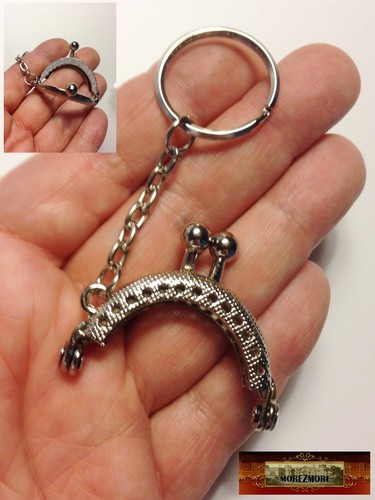 M01312-Silver MOREZMORE Doll Coin Purse Kiss Lock Clasp Bag Hardware Frame