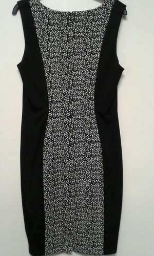 Size 8,10 20 12 George Bodycon Panelled with Buckle To Front Black and White