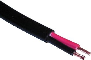 TWIN FLAT AUTO CABLE CAR MARINE 2 X 14//0.30 8.75A BLACK//RED  10MTR