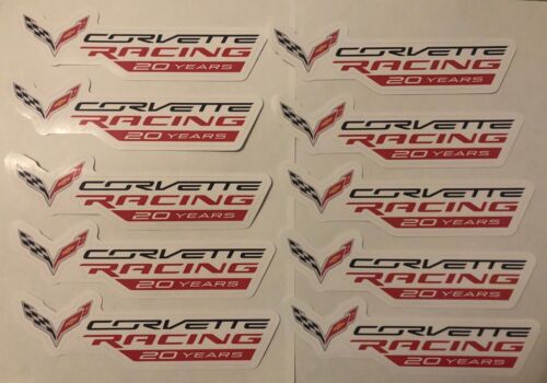 Corvette Racing Decal 20 Years Vinyl Stickers Waterproof//Indoors//Outdoors