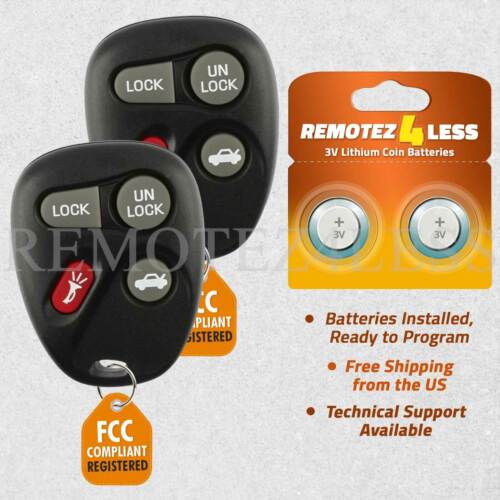 2 For 10443537 01-05 Chevrolet Impala Keyless Entry Remote Key Fob KOBLEAR1XT