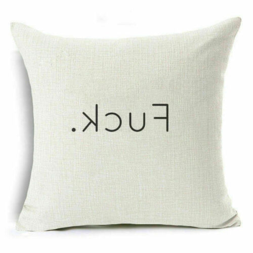 Funny Art Words Cotton Linen Pillow Case Sofa Throw Cushion Cover Home Decor