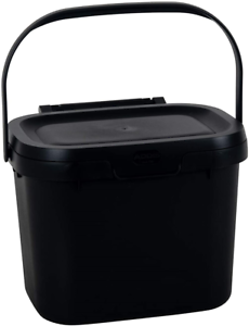 Addis 518253 Everyday Kitchen Food Waste Compost Caddy Bin 4.5 Litre Black 