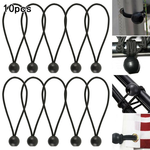 10pcs Bungee Ball Cord Rope Loop Shock Cords Flags Poles Fix Ties Canopy Tarp