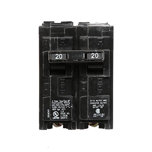 20 Amp Double Pole Type QP Circuit Breaker Overload /& Short Circuit Protection