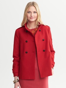 Womens Banana Republic Short Swing Winter Wool Coat Jacket