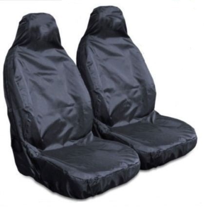 For Peugeot Partner 05-ON Heavy Duty Black Waterproof Car Seat Covers 2 x Fronts