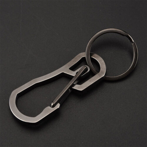 Outdoor Stainless Steel Buckle Carabiner Keychain Key Ring Clip Hook Simple CN