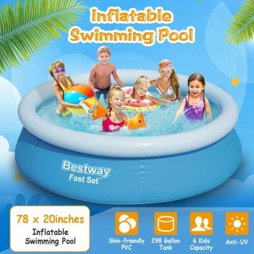 Inflatable Family Swimming Pool Summer Lounge Kids Child Water Play Fun Backyard