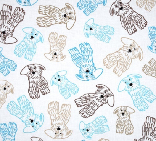 Fat Quarter Doodle Dog 100/% Cotton Quilting Fabric Benartex