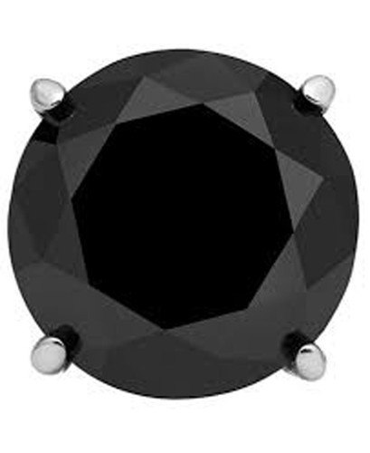 1//2 CTW 14K W or Panier Set simple Stud Hommes Boucles D/'oreille Diamant Noir