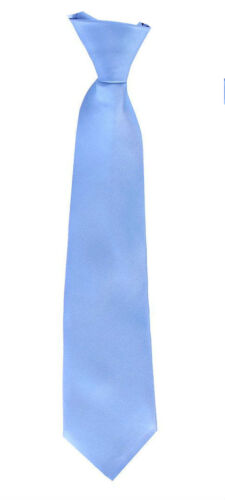 Kids Boys 8-16 Satin Tie 4-7 Colors Clip On Neck Tie For Toddler 25 2T-4T