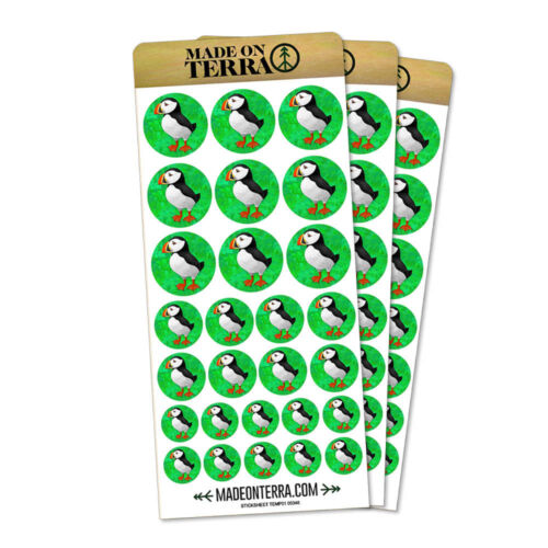 Puffin Removable Matte Sticker Sheets Set 