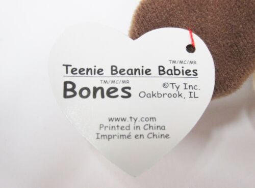 the Hound Dog # 9 of 12-1998 Series Ty Teenie Beanie Baby "Bones" NEW 