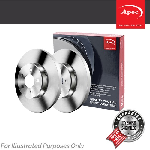 Fits Ssangyong Rexton 2.7 XDI 4x4 Genuine Apec Rear Solid Brake Discs Set