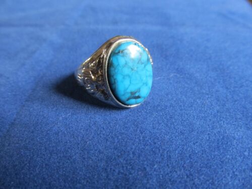 Mens Boys Unisex Blue Coral Fashion Ring Assorted Designs /& Sz